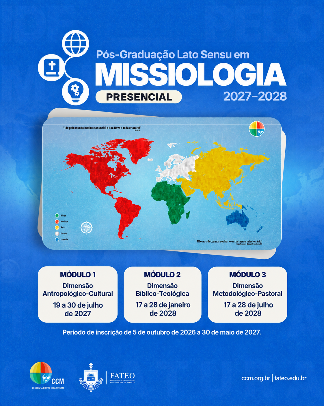Pós-graduação presencial em Missiologia
